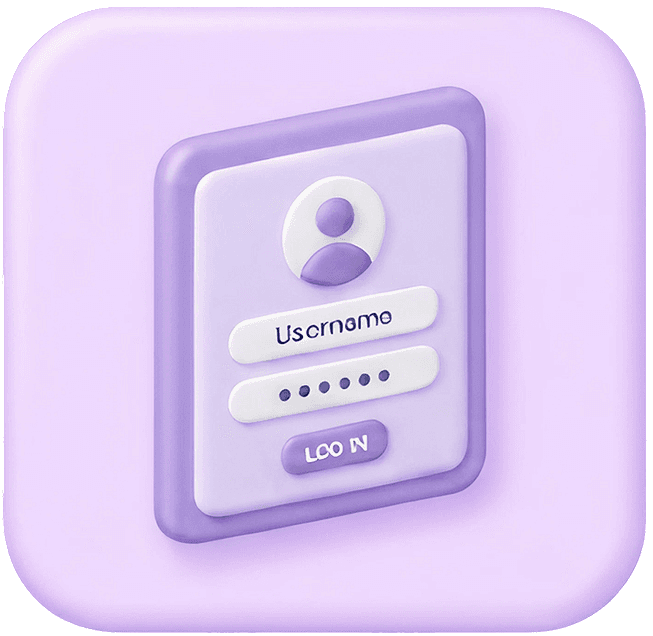 Login and account setup illustration